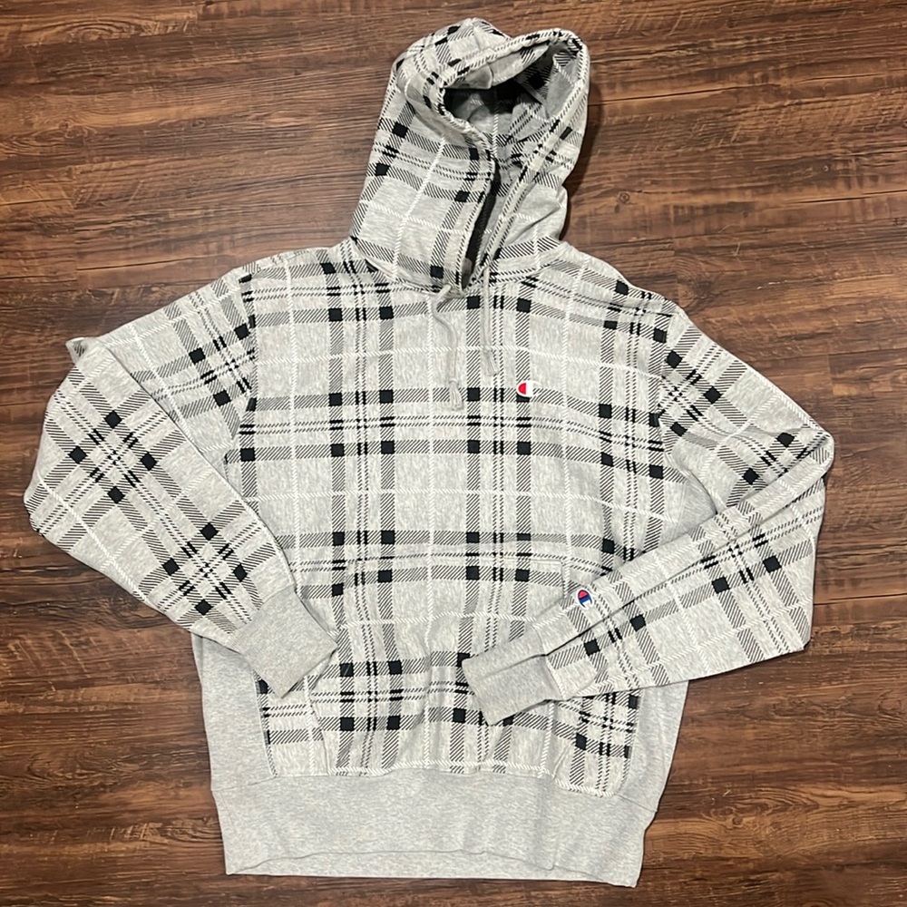 Champion Reverse Weave Plaid Hoodie